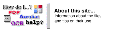 About This Site: Information about the Files and Tips on Their Use