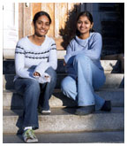 Seniors Sanhita Sen, left, and Ritu Kamal