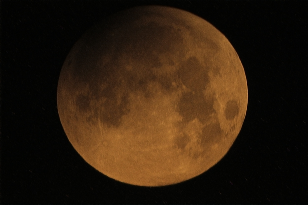 Lunar eclipse in the trees